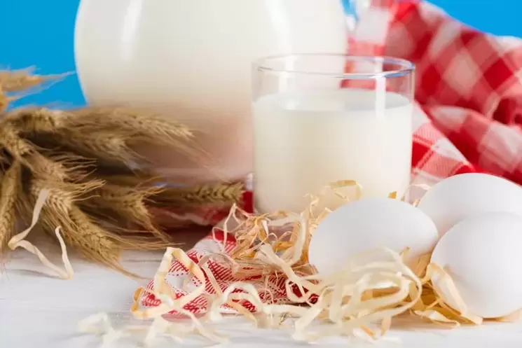 uova e latte per una dieta da bere