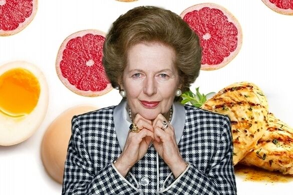 Margaret Thatcher e i suoi cibi dietetici